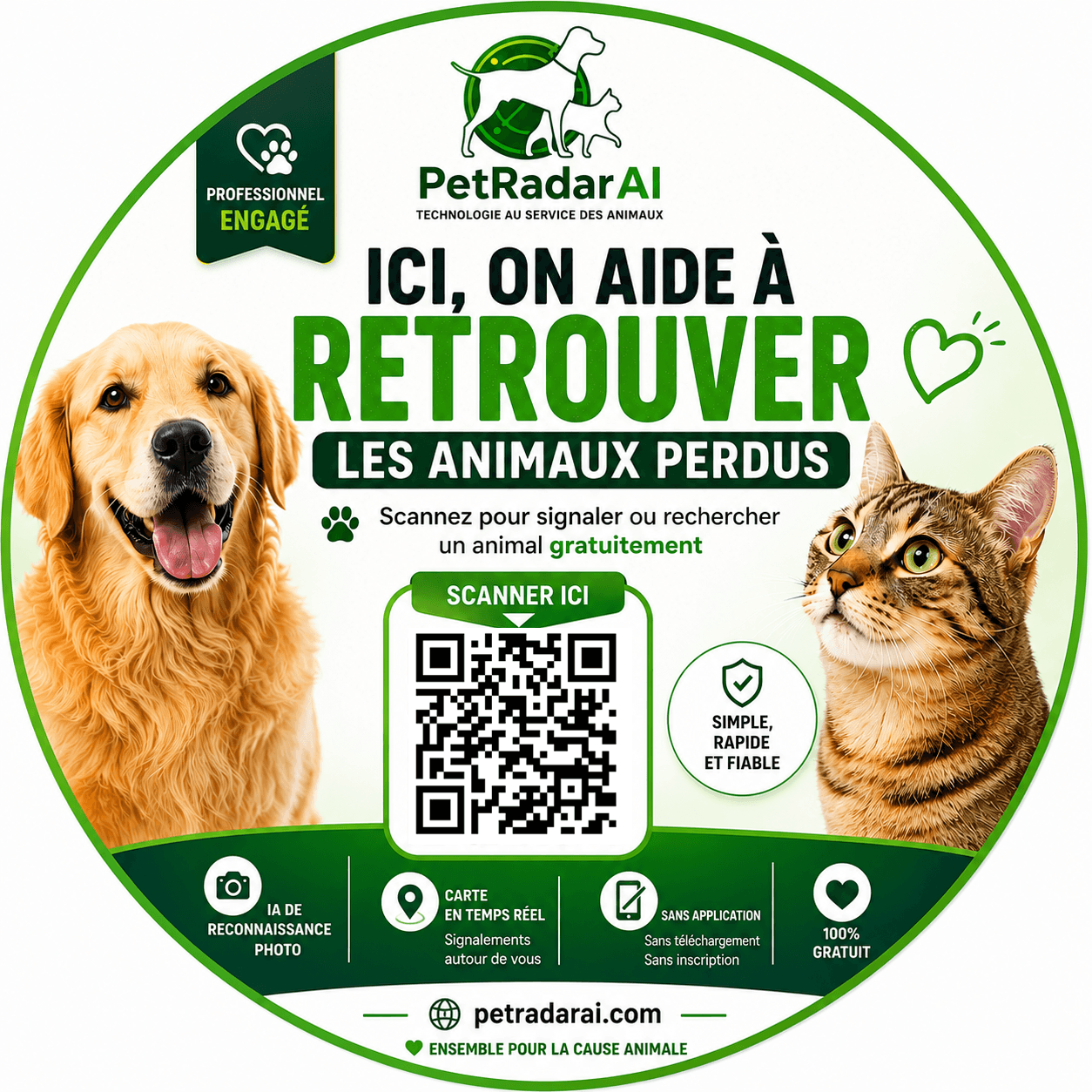 Affichez votre soutien aux recherches d’animaux perdus